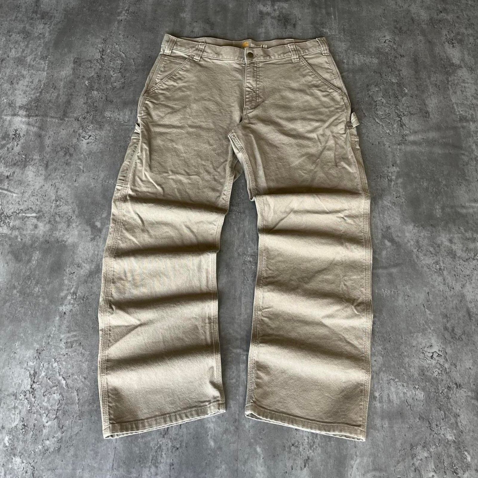Carhartt × Carhartt Wip × JNCO Carhartt Cement Grey Essential Carpenter Pants Size US 36 / EU 52 - 5 Thumbnail