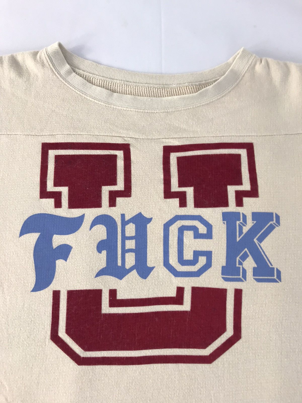 Japanese Brand Vote Fvck U New Clothes Raglan 3 Quater Printed Tee Size US XL / EU 56 / 4 - 3 Thumbnail