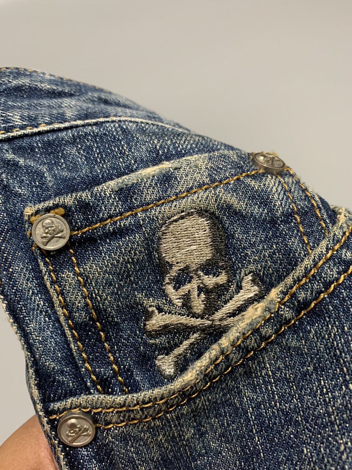 Mastermind Japan × The Rolling Stones MMJ x TRS- 2012- 50th Anniversary of D Rolling Stones Denim Size US 30 / EU 46 - 8 Thumbnail