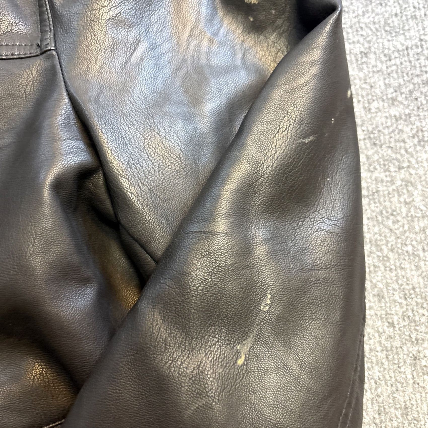 Cole Haan Cole Haan Vegan Leather Full Zip Jacket Men L Black Bomber Jacket Size US L / EU 52-54 / 3 - 3 Thumbnail