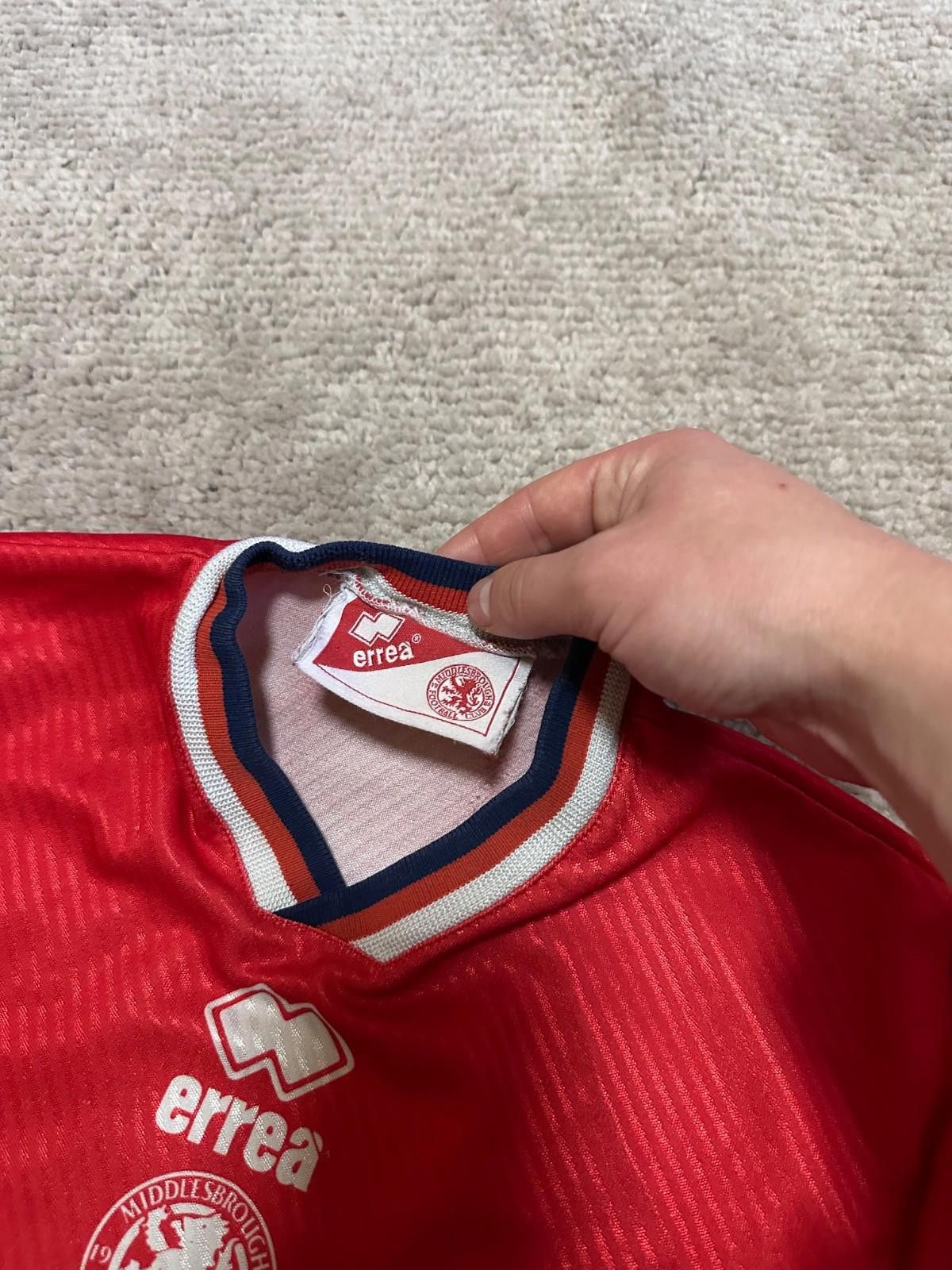 Errea Middlesbrough football shirt 1997 Soccer Errea Jersey Boy 36 Size US XXS / EU 40 - 4 Thumbnail