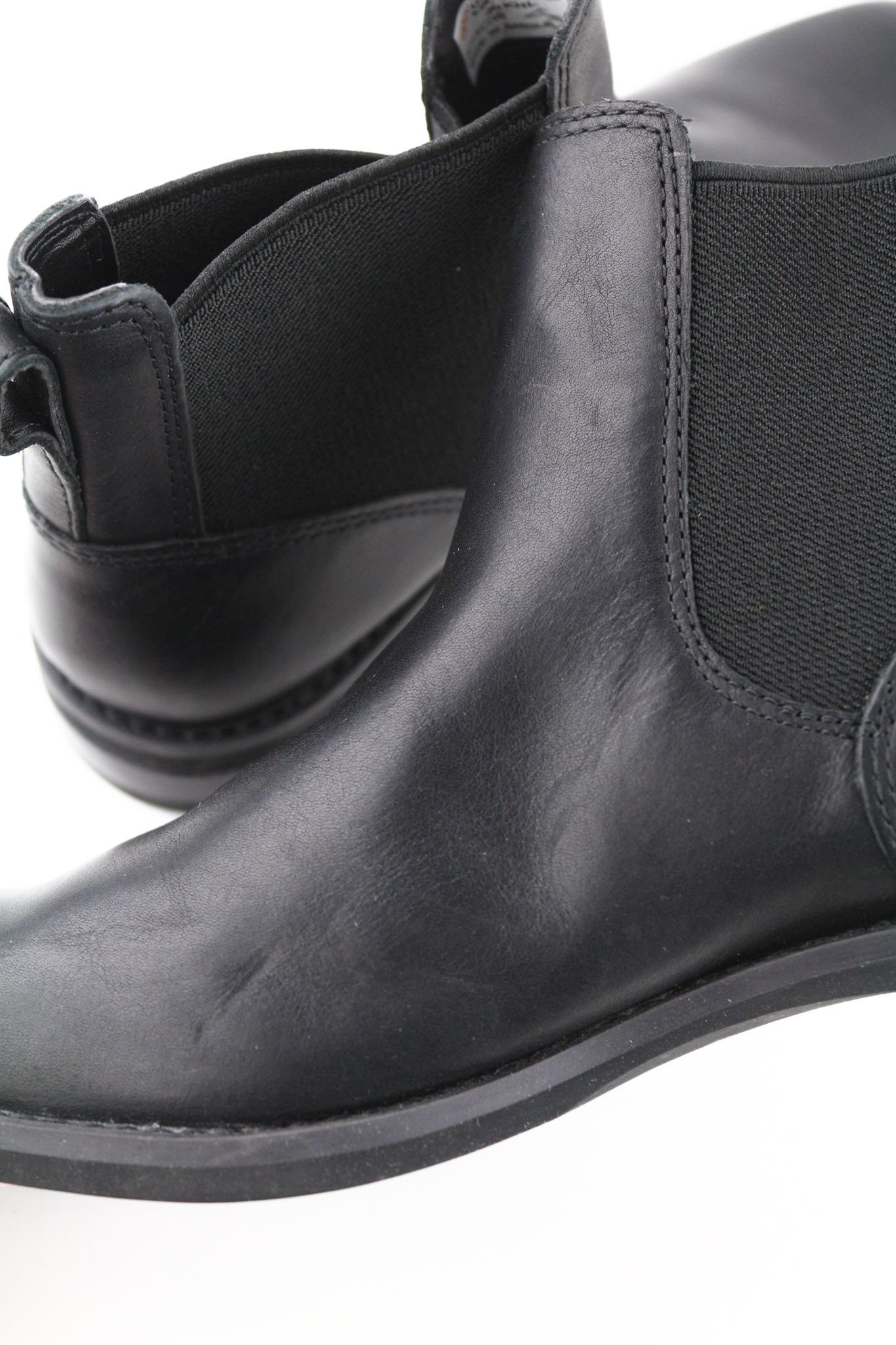 Timberland A1KHL UK4.5 Black Leather Pull Tab Boots Shoes 79954 Size US 7 / IT 37 - 10 Thumbnail