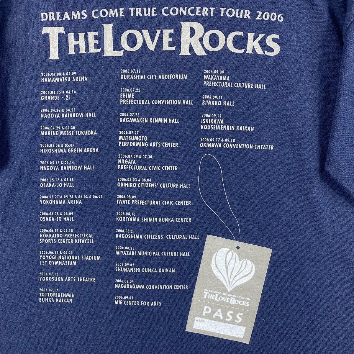 Band Tees The Love Rocks DREAM COME TRUE Concert Tour 2006 Tee Shirt Size US M / EU 48-50 / 2 - 7 Thumbnail
