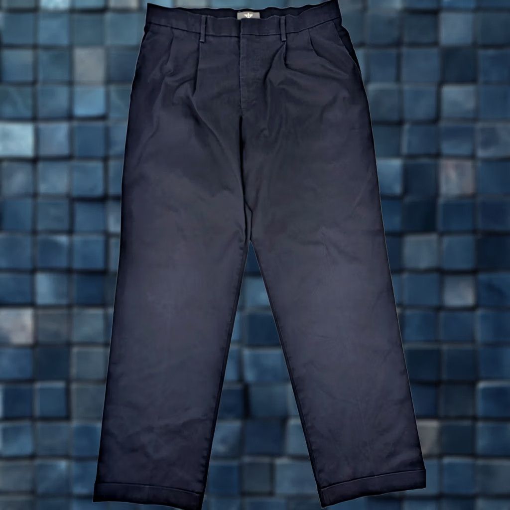 Dockers DOCKERS Classic Fit Khakis Pants 36x34 Blue Mens Straight Leg Jeans/Khakis Style Pants, Regular, Flat Front, Cotton, Vintage No Size US 36 / EU 52 - 1 Thumbnail