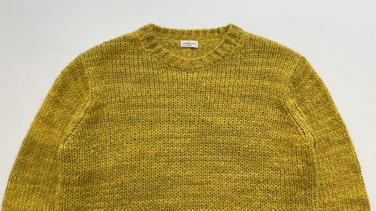 Dries Van Noten Mustard Yellow Boxy Mohair Sweater Size US M / EU 48-50 / 2 - 2 Thumbnail