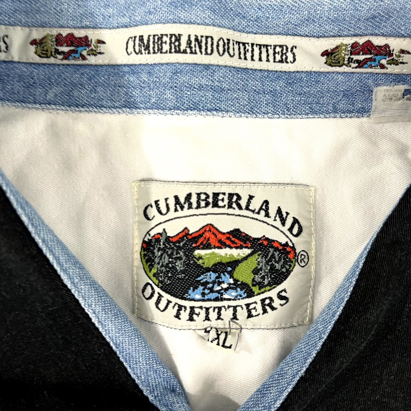 Vintage CUMBERLAND OUTFITTERS Shirt Mens 2XL XXL Southwestern Pearl Snap Up Rodeo Cowboy Size US XXL / EU 58 / 5 - 2 Thumbnail