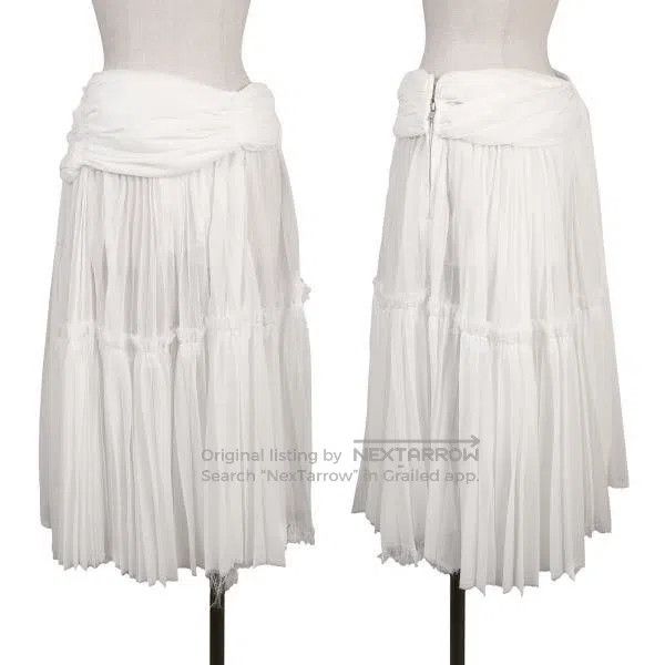 Comme des Garcons Comme des Garcons size S White Retro Mesh Design Skirt Size 23" - 1 Thumbnail