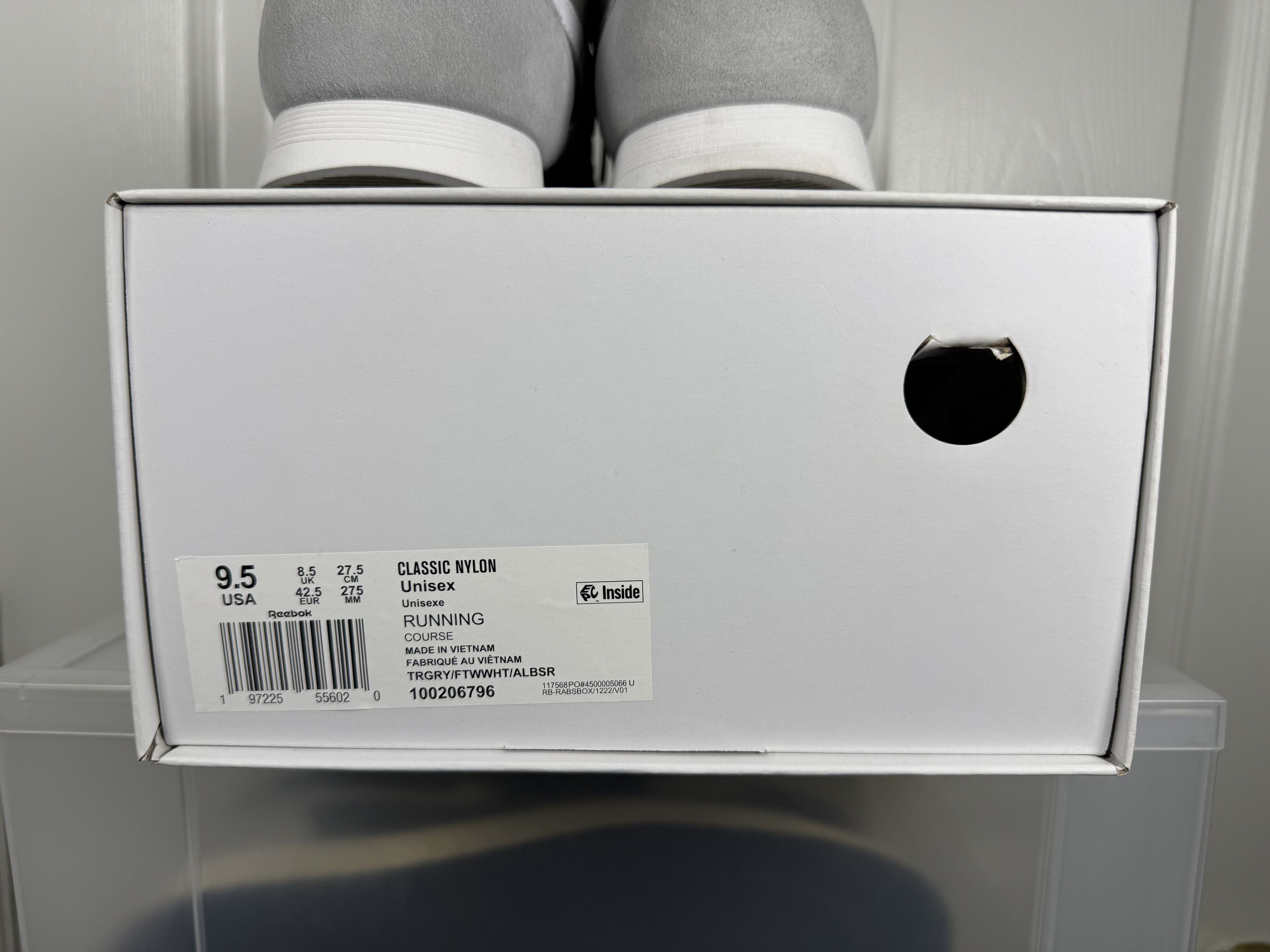 JJJJound × Reebok Classic Nylon Grey/White 9.5 Size US 9.5 / EU 42-43 - 8 Thumbnail