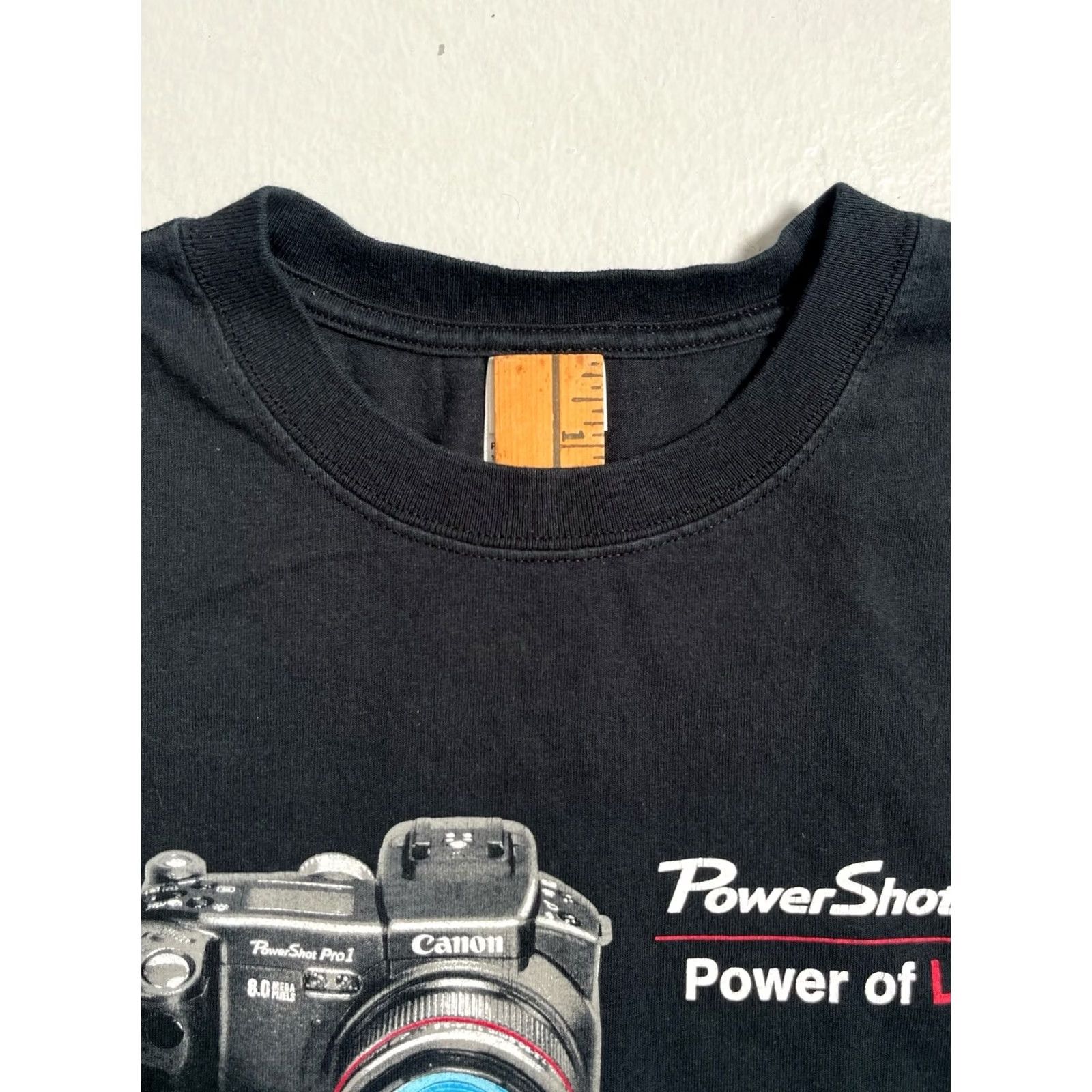 Anvil Canon PowerShot Pro 1 L Lens Promotional Advertising Camera T-Shirt Large Unisex Adults Black XS? Size US L / EU 52-54 / 3 - 2 Thumbnail