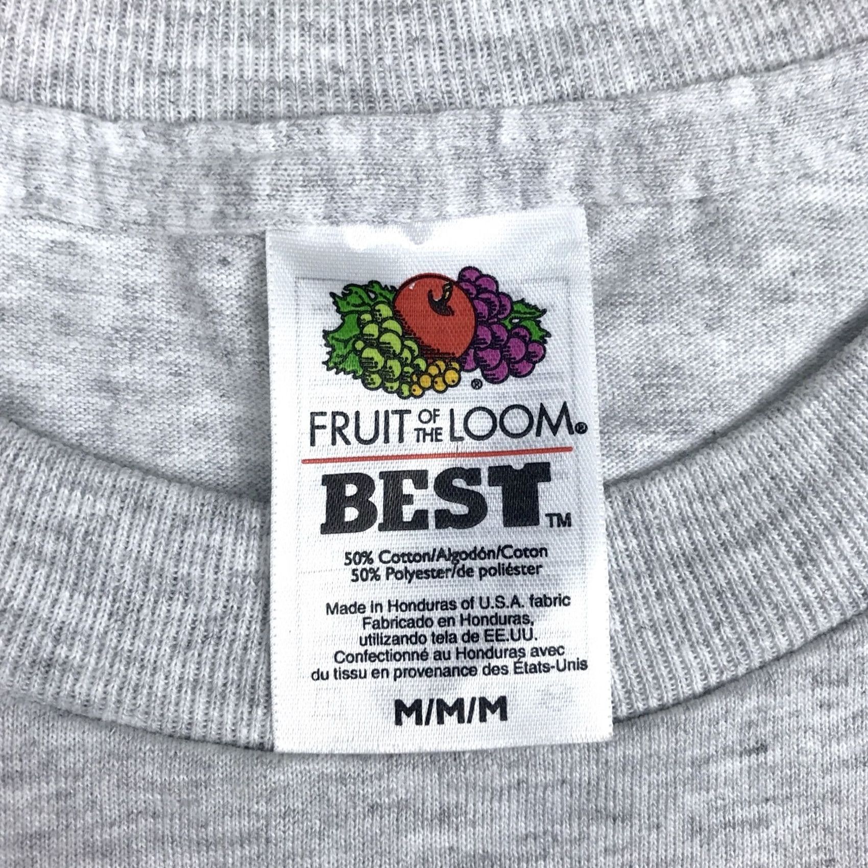 Fruit Of The Loom VINTAGE Fruit of the Loom Gray T-Shirt MEDIUM Men Short Sleeve Crew Neck 90s 80s Cotton Blend Classic Solid Size US M / EU 48-50 / 2 - 7 Thumbnail