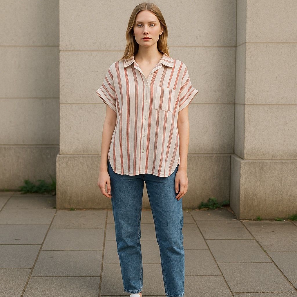 Anthropologie Anthropologie White Button Down Shirt Timeless Style Size S / US 4 / IT 40 - 1 Thumbnail