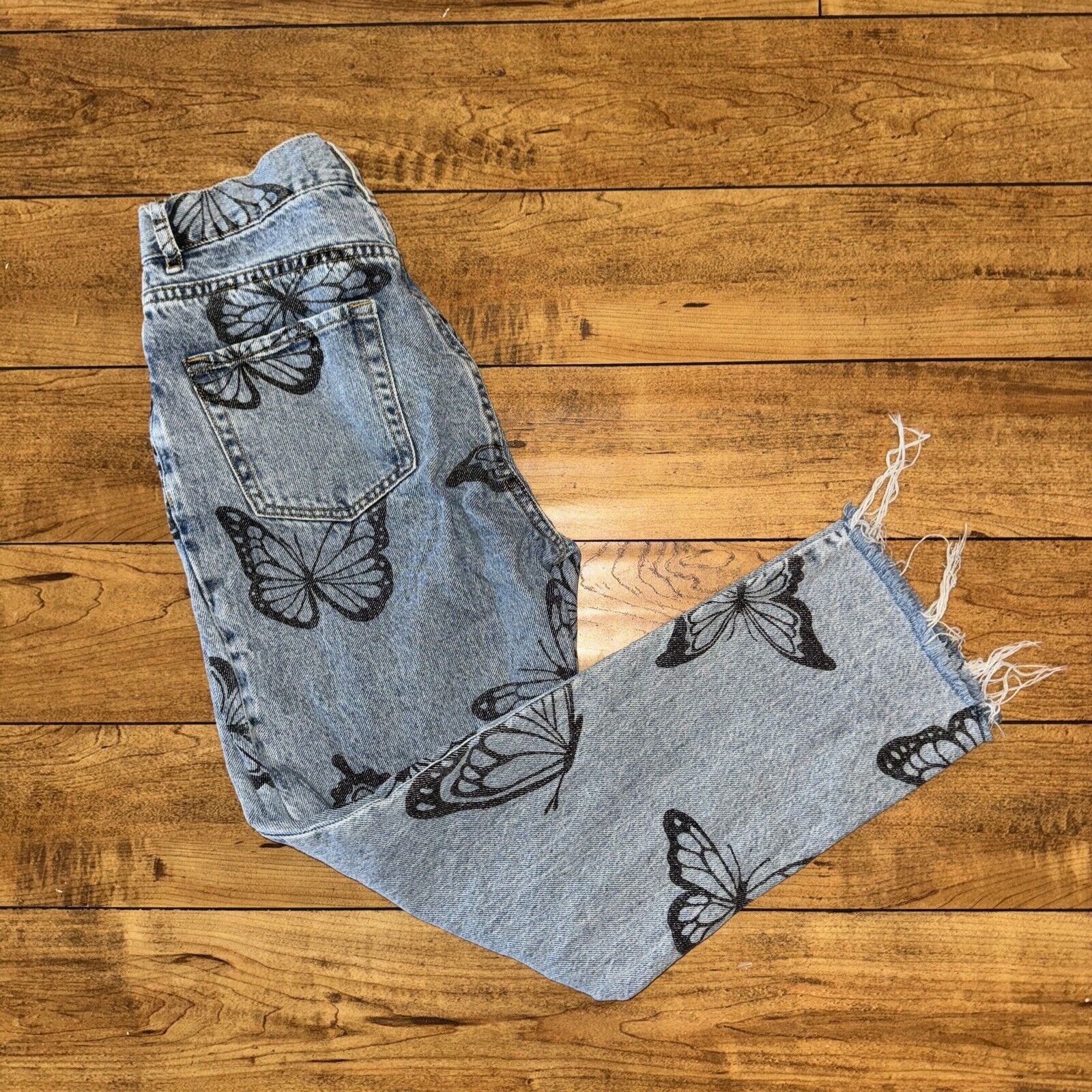 Pacsun Pacsun Denim Jeans W Butterfly’s High Rise Straight 24x28 Size 24" / US 00 / IT 34 - 1 Thumbnail