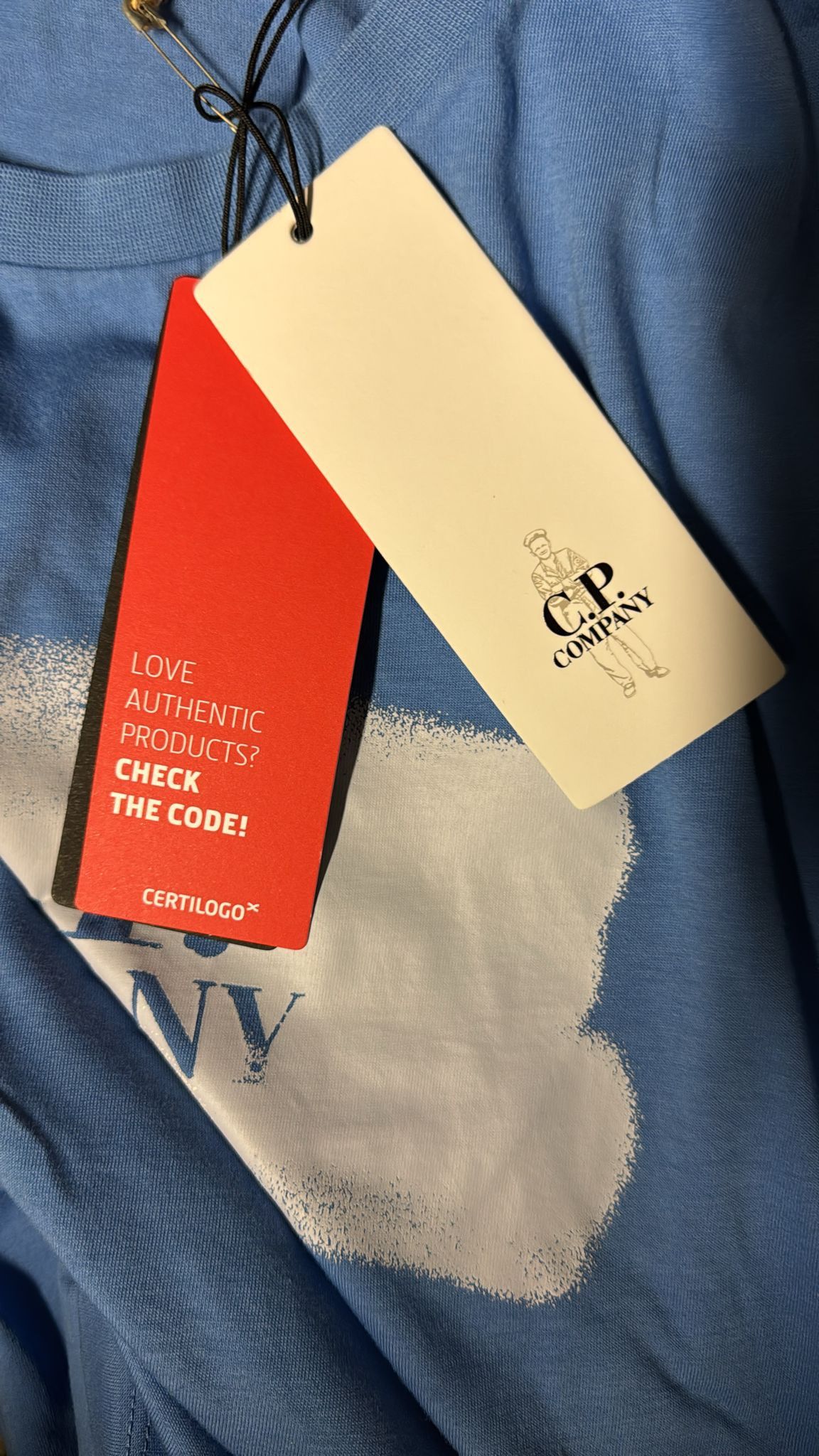 C.P. Company -shirt C.P. Company Painted Logo Light Blue Size US XL / EU 56 / 4 - 7 Thumbnail
