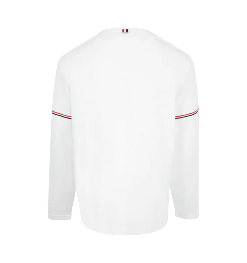 Thom Browne o1h1sh11225 Rugby Fit Long Sleeve Tee in White Size US XXL / EU 58 / 5 - 2 Thumbnail