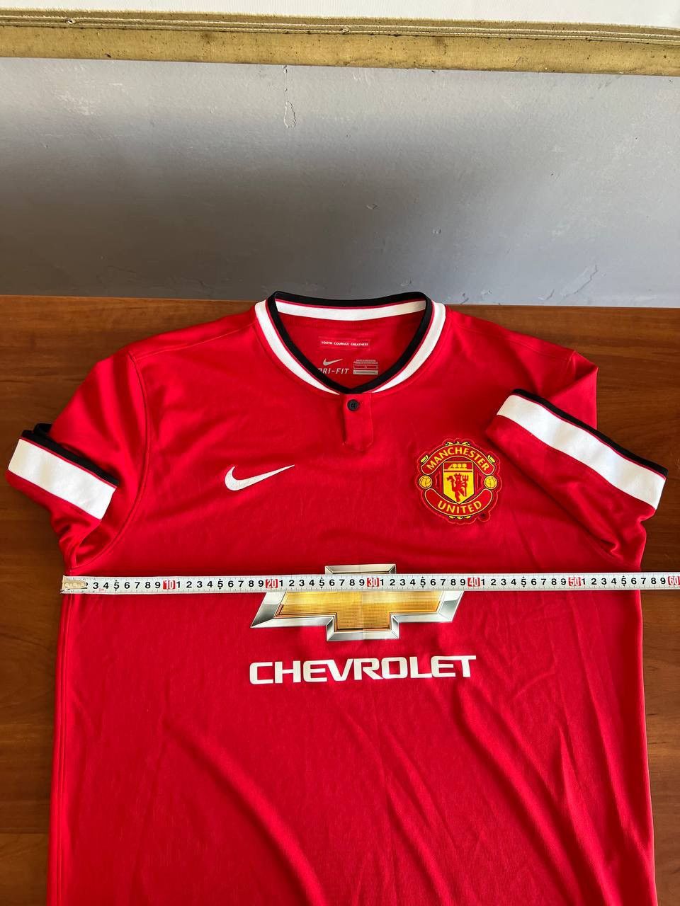 Nike 2014/15 MANCHESTER UNITED HOME SOCCER JERSEY FOOTBALL SHIRT Size US L / EU 52-54 / 3 - 15 Thumbnail