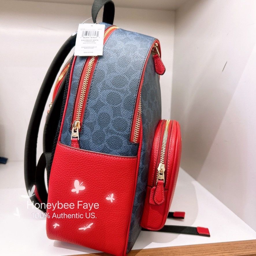 Coach Court Backpack In Signature Canvas CZ176 Size ONE SIZE - 5 Thumbnail