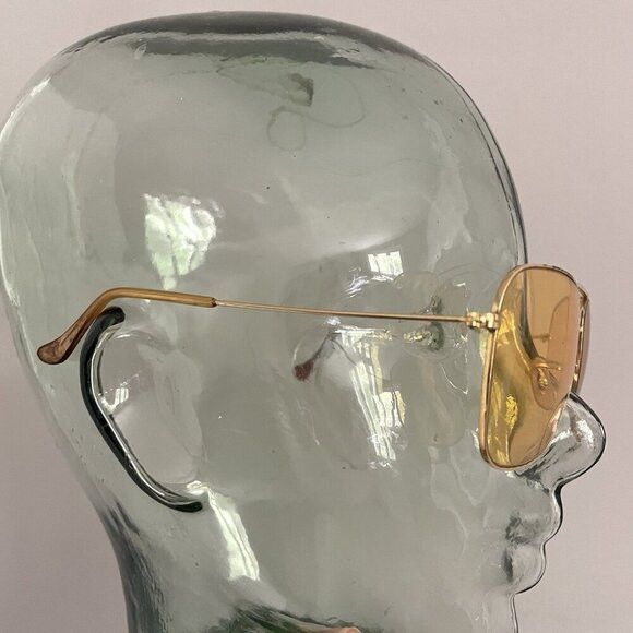 RayBan Vintage 60s/70s B&L Ambermatic Yellow Sunglasses - 58mm Size ONE SIZE - 7 Thumbnail