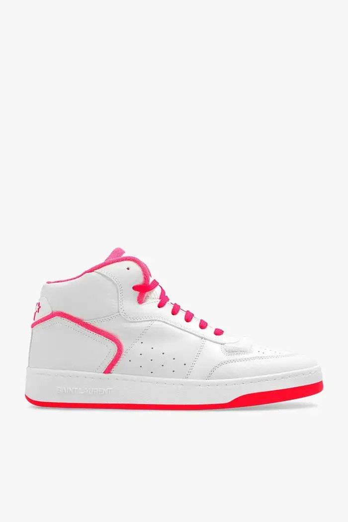 Saint Laurent Paris o1bcso1str1124 Mid Top Sneakers in White Size US 7 / EU 40 - 1 Thumbnail