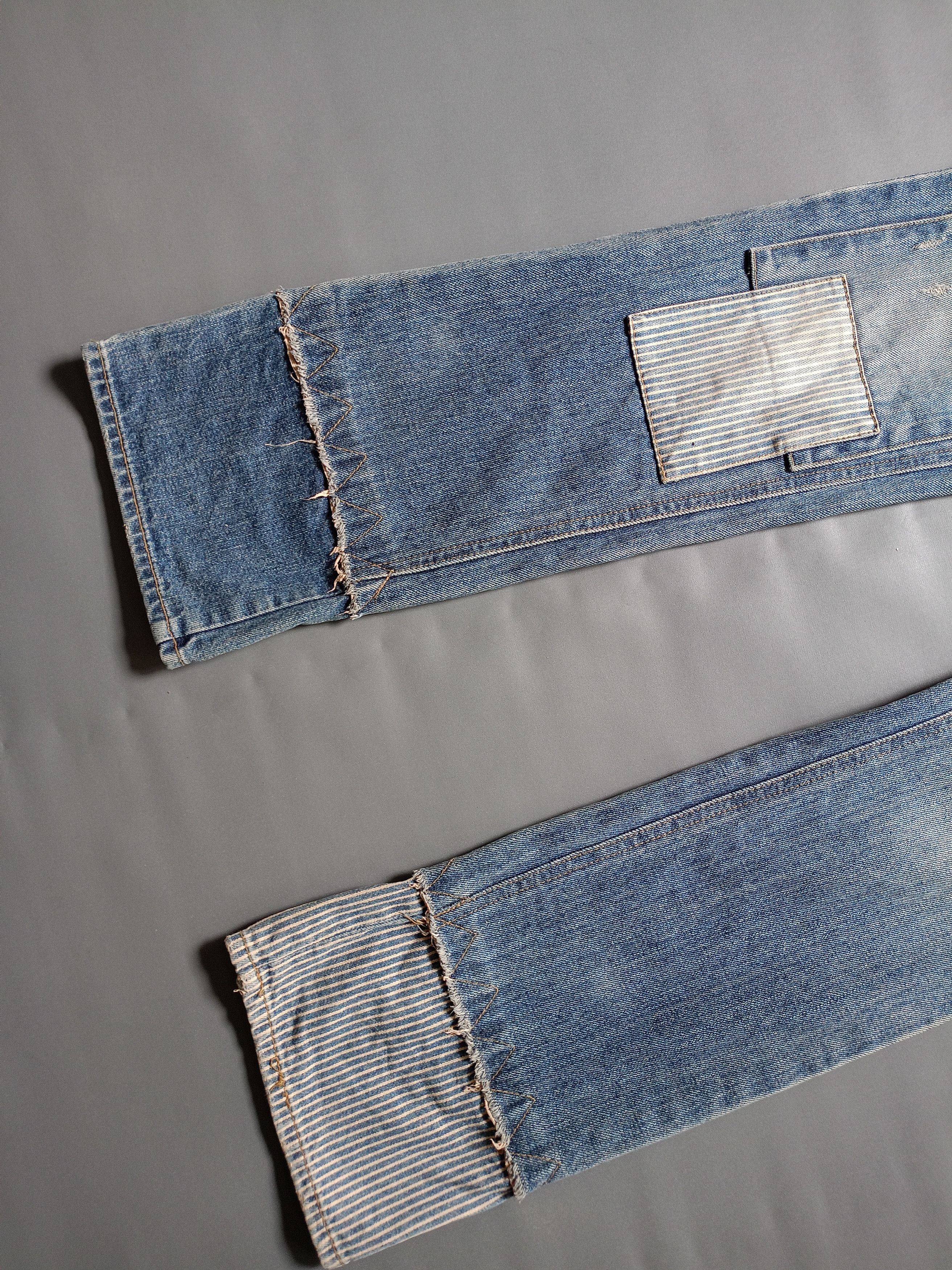 Japanese Brand 2000s WWL EVERDAY WEAR PATCHWORK DENIM PANTS Size US 27 - 5 Thumbnail