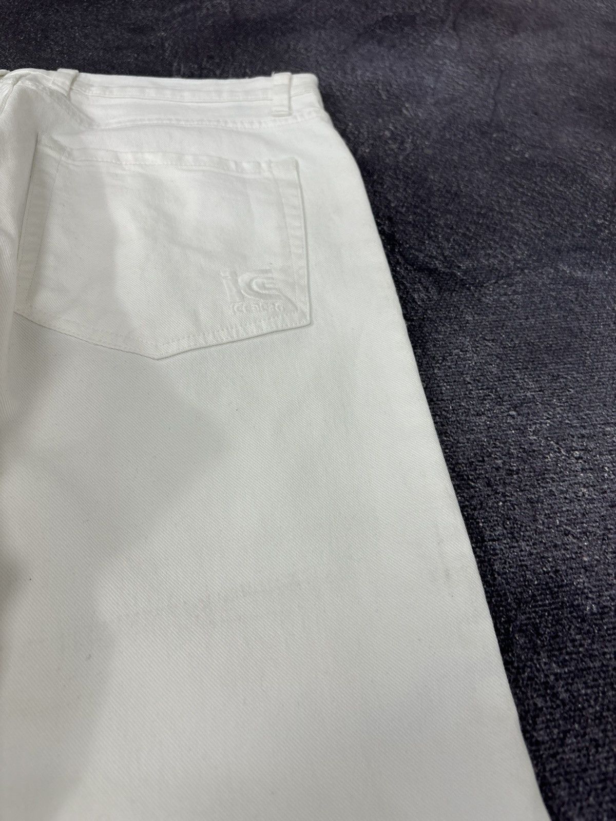 Iceberg Vintage Iceberg Men’s White Italian Denim Straight Fit Jeans Size US 31 - 18 Thumbnail