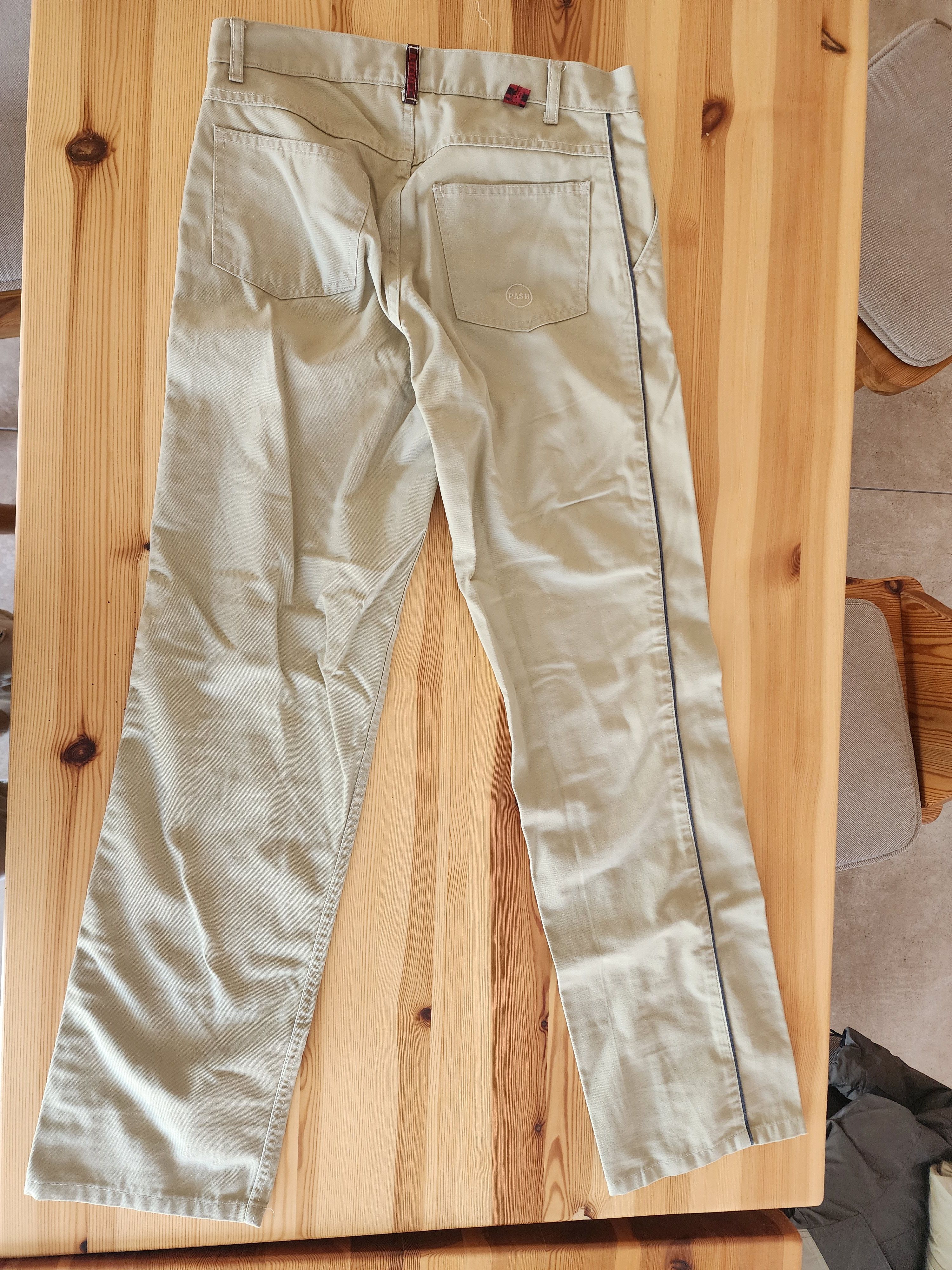 Other Vintage 90s Pash Pants – Beige Khaki, Unworn, Rare Find Size US 32 / EU 48 - 2 Thumbnail