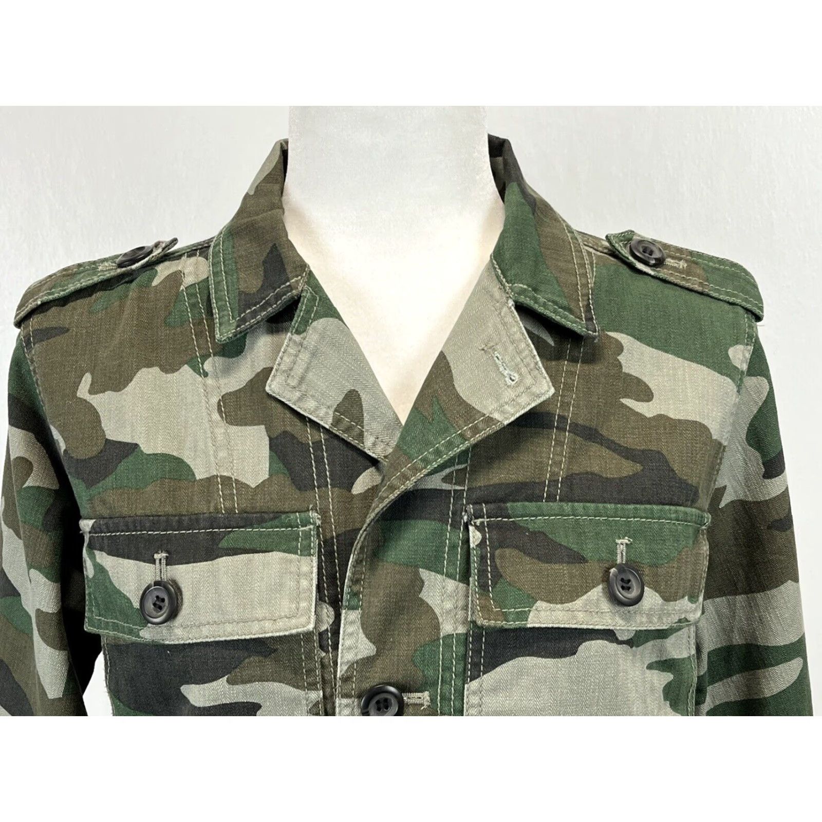 J.Crew J. Crew Camouflage Camo Canvas Jacket Small Unisex Size S / US 4 / IT 40 - 5 Thumbnail
