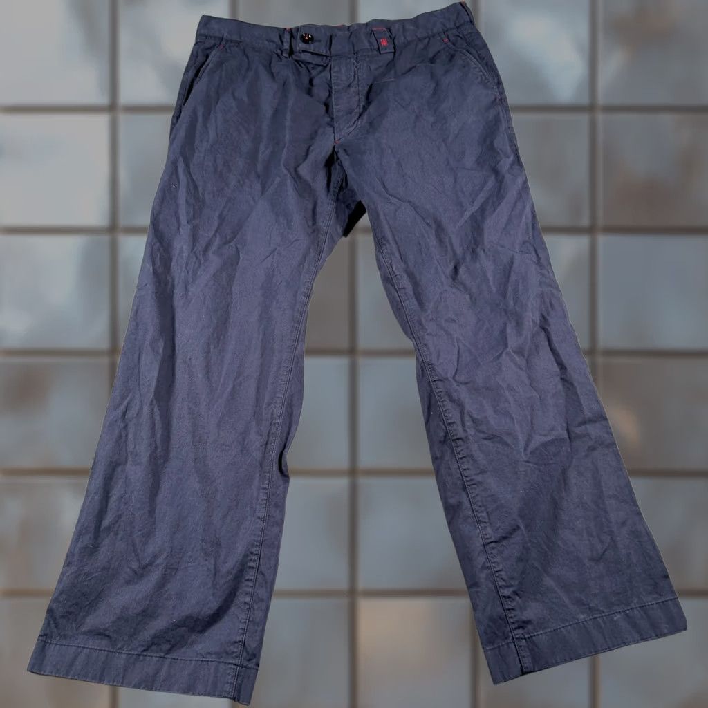 Carolina Herrera Carolina Herrera Pants 32x26 Navy Chino Straight Leg Mid Rise Cotton Blend Men Pants Size US 34 / EU 50 - 1 Thumbnail