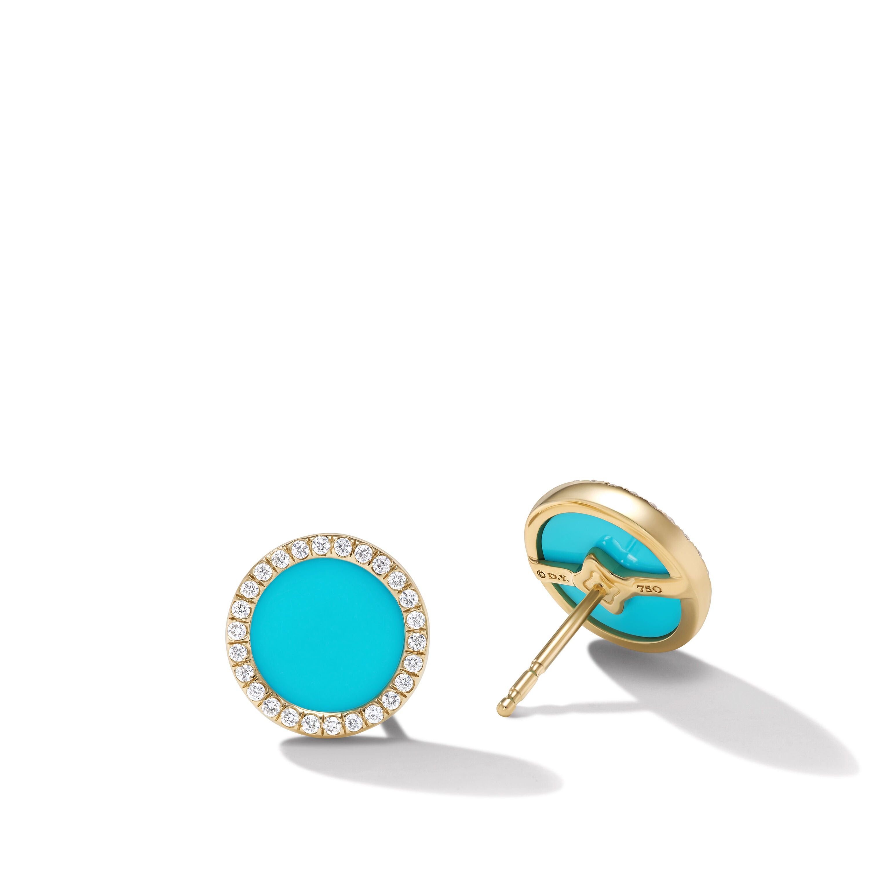 David Yurman o1w1db11025 E06565M Gold Earrings in Sky Blue Size ONE SIZE - 2 Thumbnail