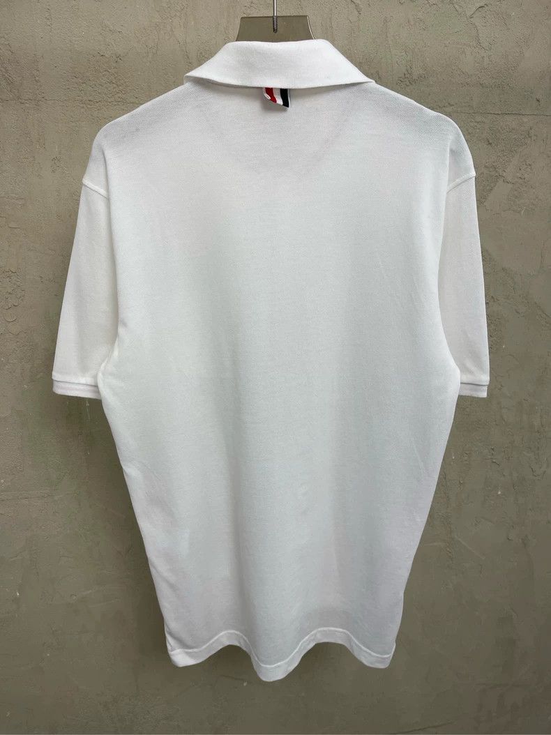 Thom Browne Thom Browne White pocketed polo collar short sleeves Size US S / EU 44-46 / 1 - 4 Thumbnail