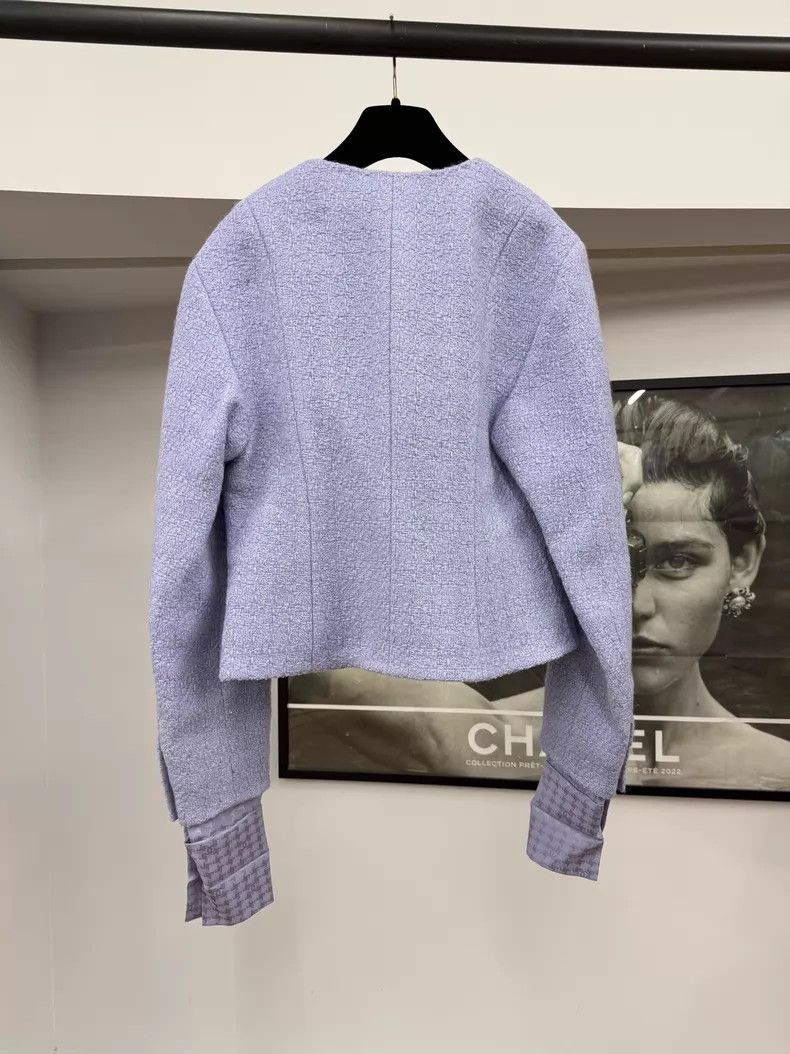 Chanel Chanel Manchester series purple V-neck tweed jacket Size XS / US 0-2 / IT 36-38 - 3 Thumbnail