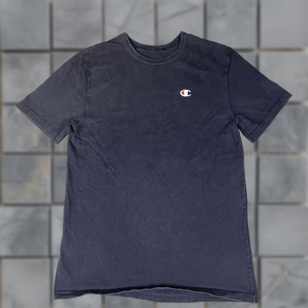 Champion Champion Shirt Mens Medium Black Crew Neck Short Sleeve Embroidered Logo Patch M - T-Shirt - Regular - Cotton - 100% - Men Size US M / EU 48-50 / 2 - 1 Thumbnail