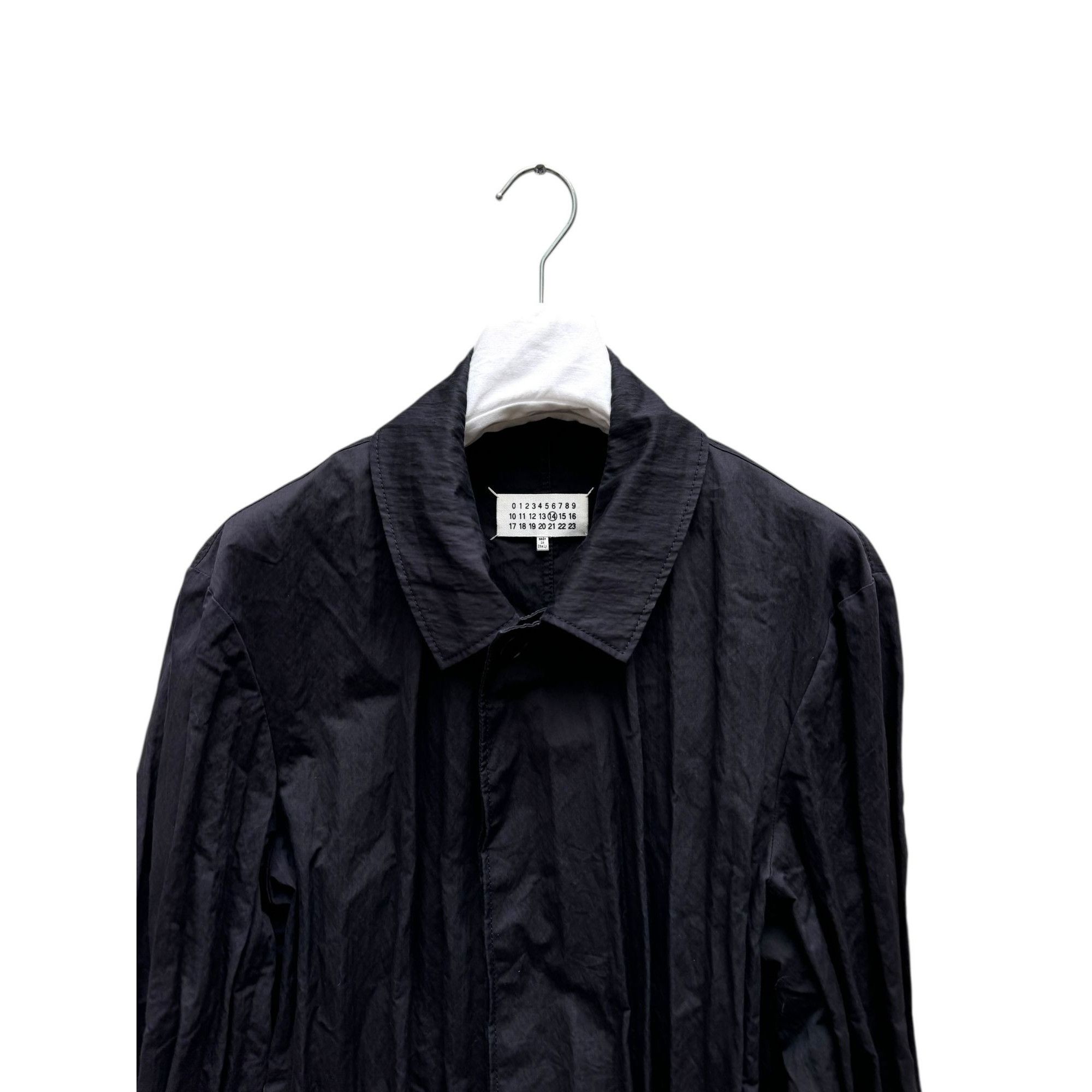 Maison Margiela Spring/Summer 2015 Navy Pleated Coat Size US M / EU 48-50 / 2 - 2 Thumbnail