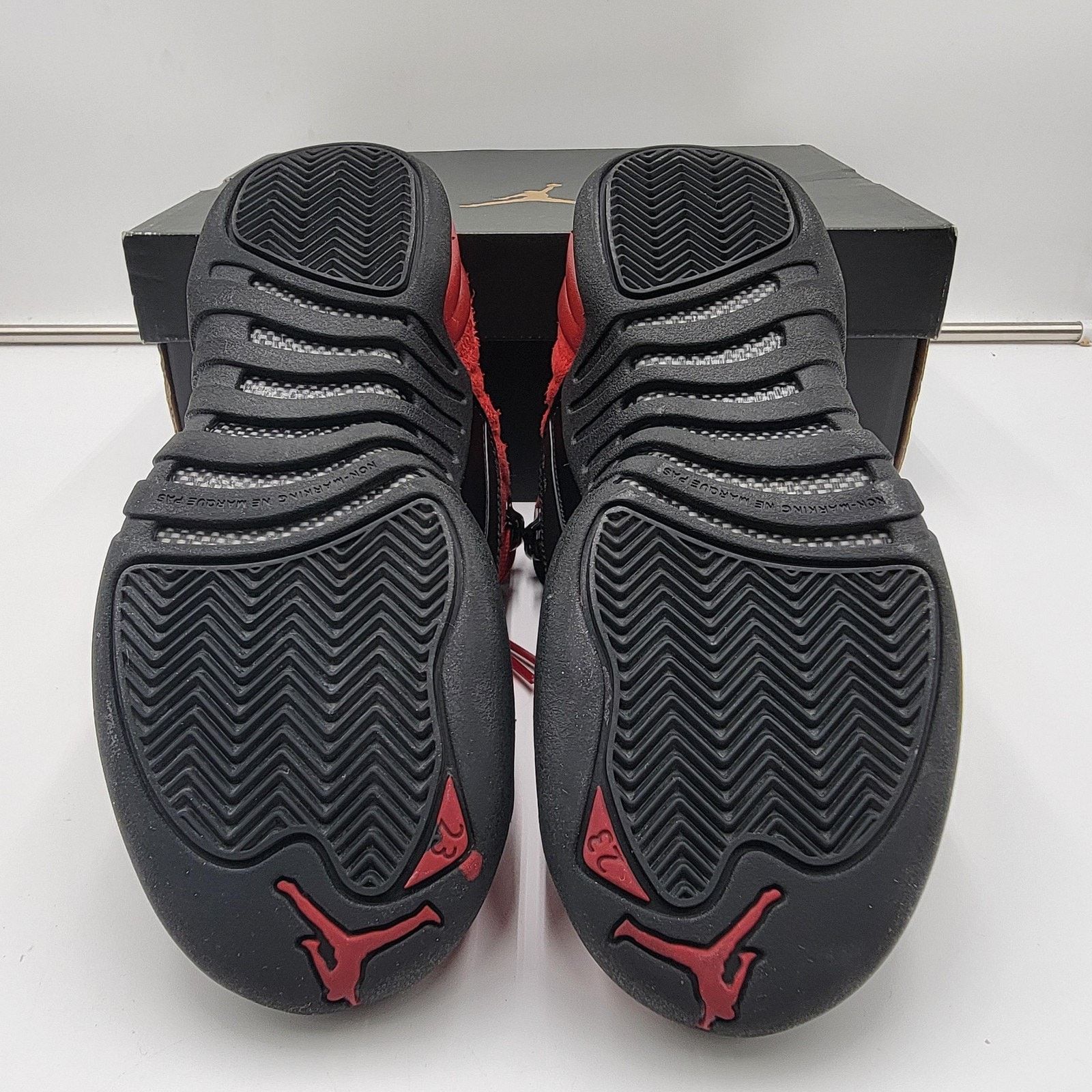 Jordan Brand Air Jordan 12 Retro Shoes GS Sz5Y Red Black Varsity Flu Game Size US 6.5 / IT 36.5 - 6 Thumbnail