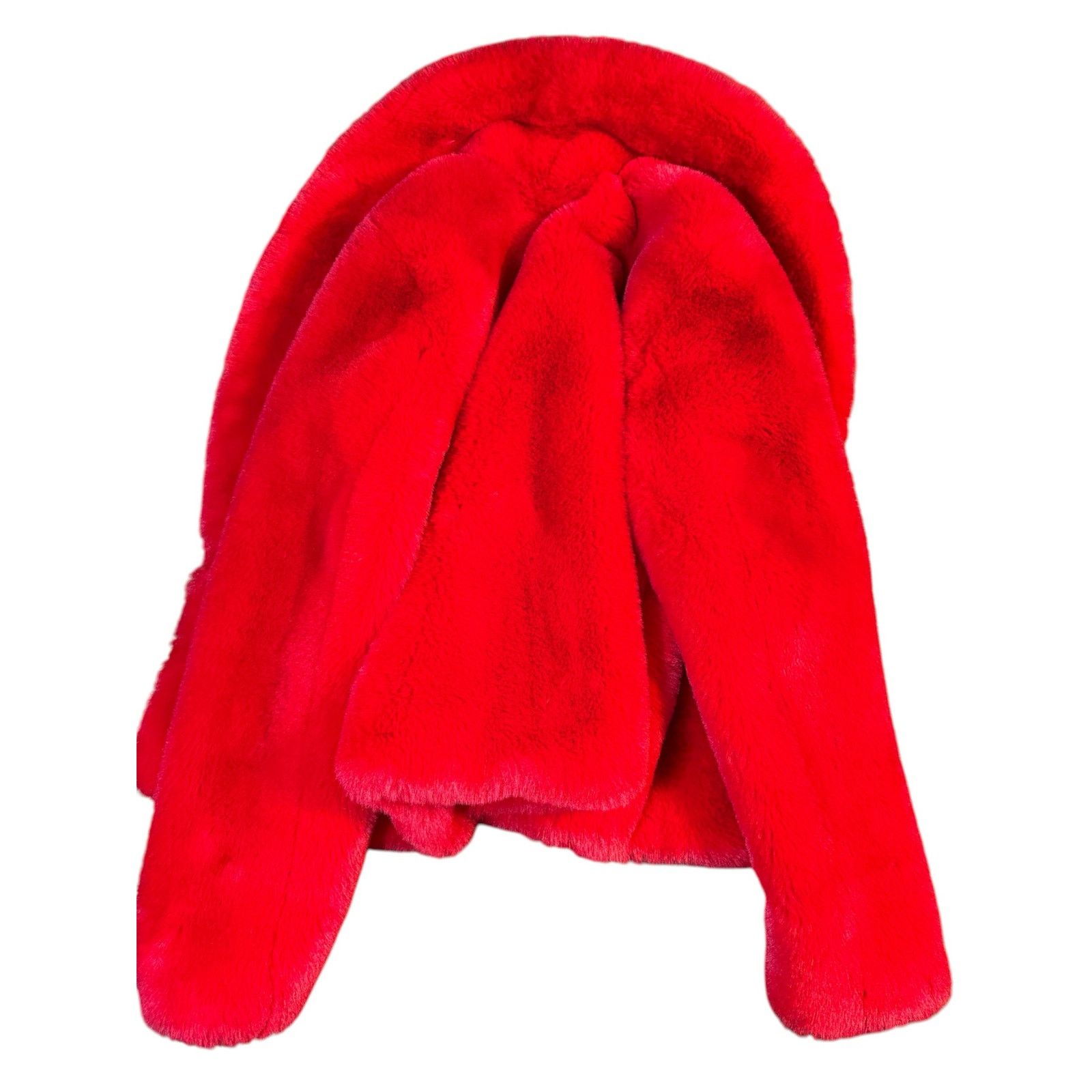 The Unbranded Brand I.N.C. Faux Fur Bright Red Coat Size Small Size S / US 4 / IT 40 - 4 Thumbnail