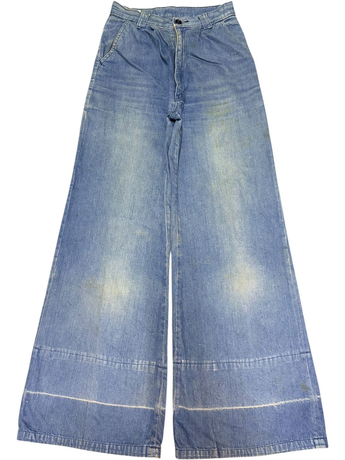 Fubu Vintage Japanese Brand Blue Wash Baggy Flare Jeans Size 25" / US 0 / IT 36 - 1 Thumbnail