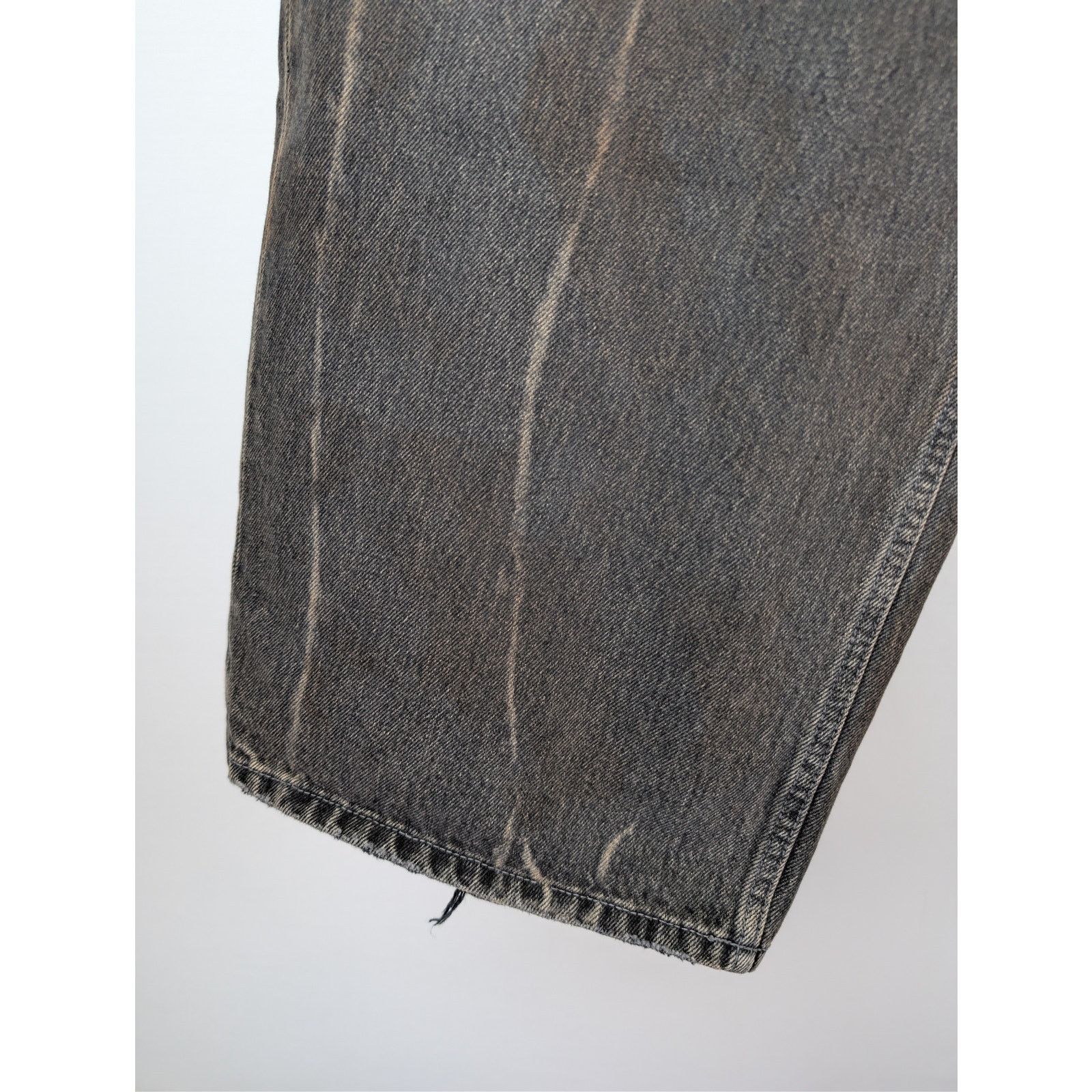 Balenciaga o1rshd1 34-36 Organic Japanese Oversized Denim Baggy Pants Size US 26 / EU 42 - 8 Thumbnail