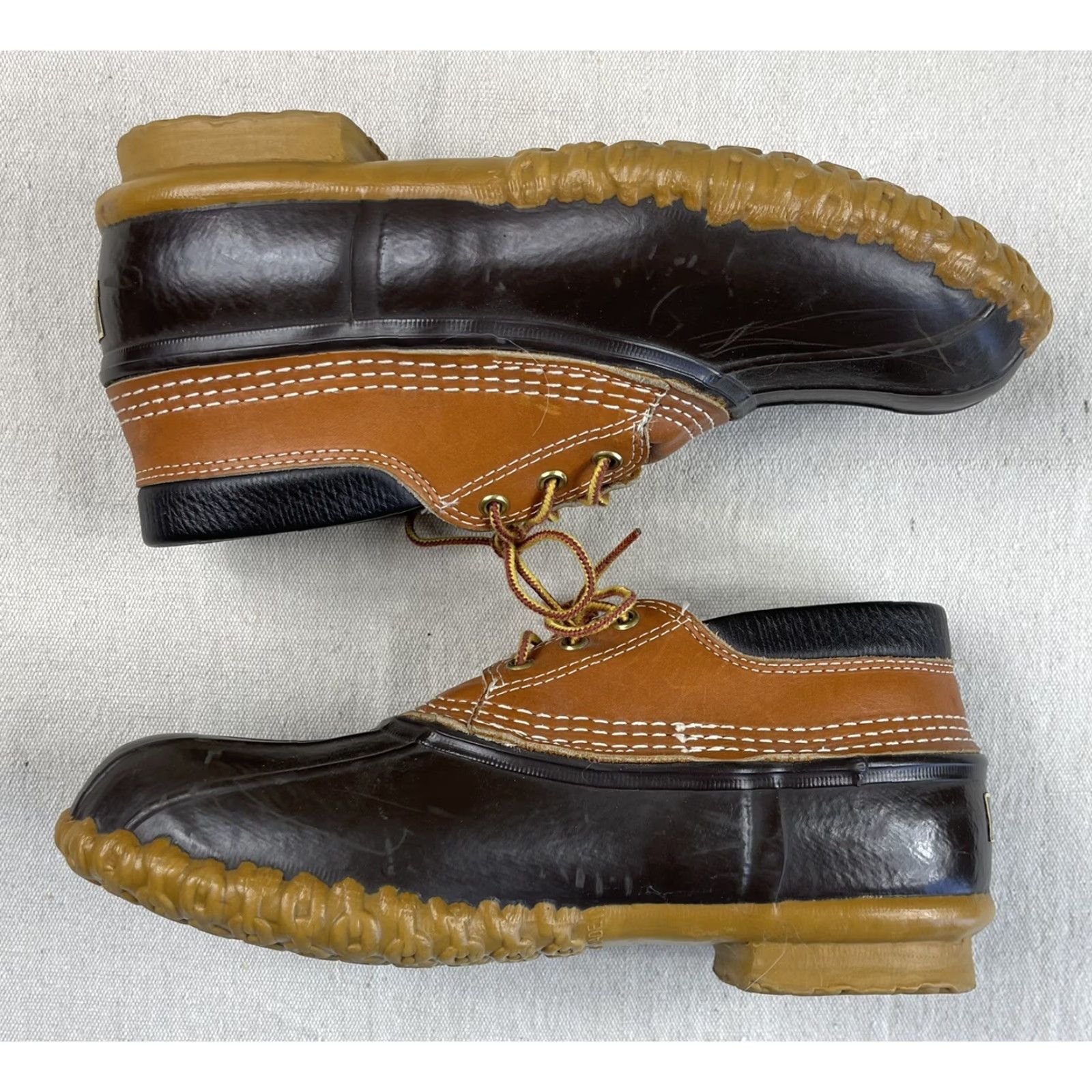 Vintage VINTAGE L.L. Bean Women's Duck Boots Low Top Waterproof Brown Ankle Rain Boot Sz 10 USA 90s Size L / US 10 / IT 46 - 3 Thumbnail
