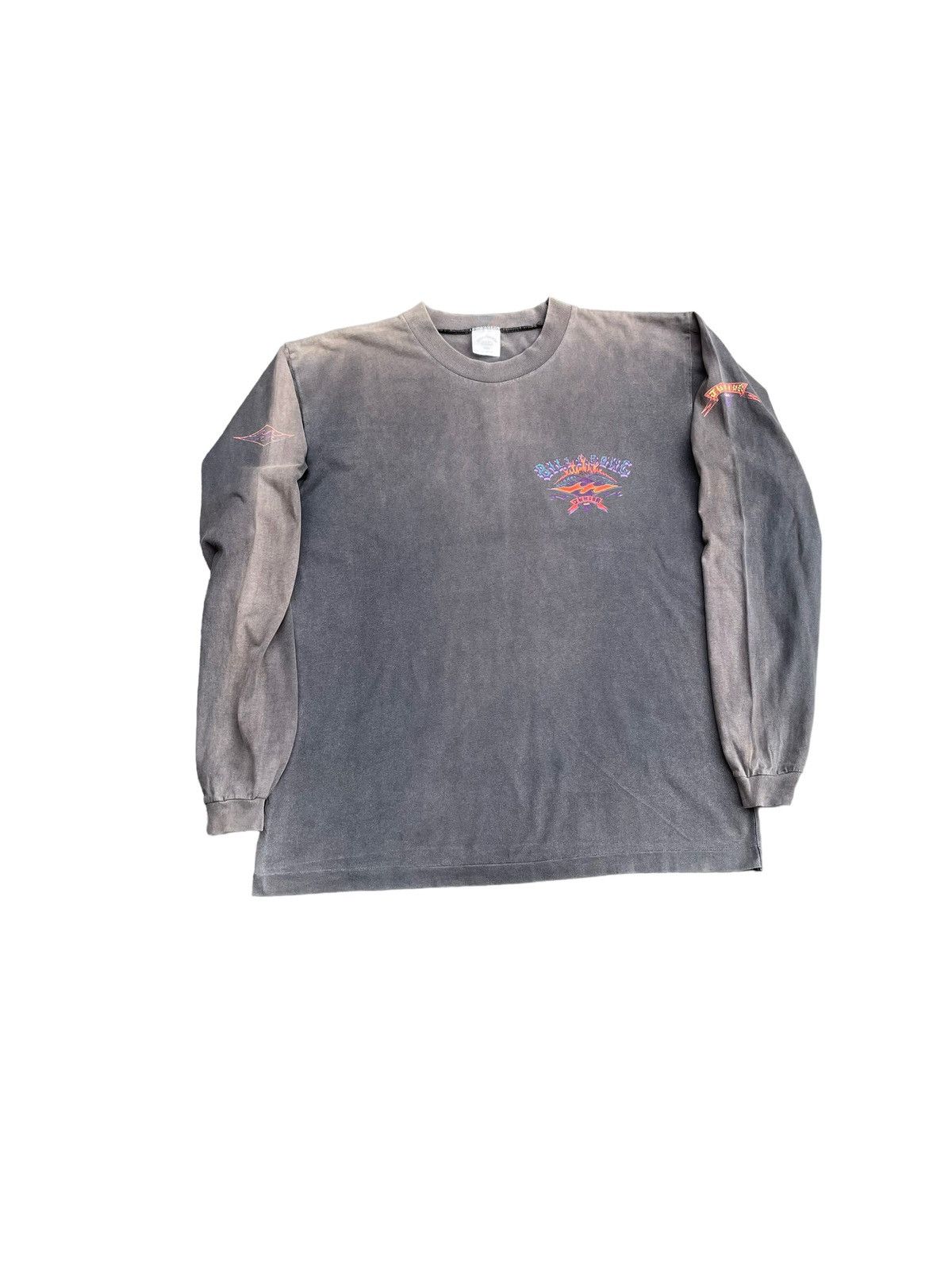 image of Vintage Billabong Faded Wash Tshirt in Black, Men's (Size Medium)