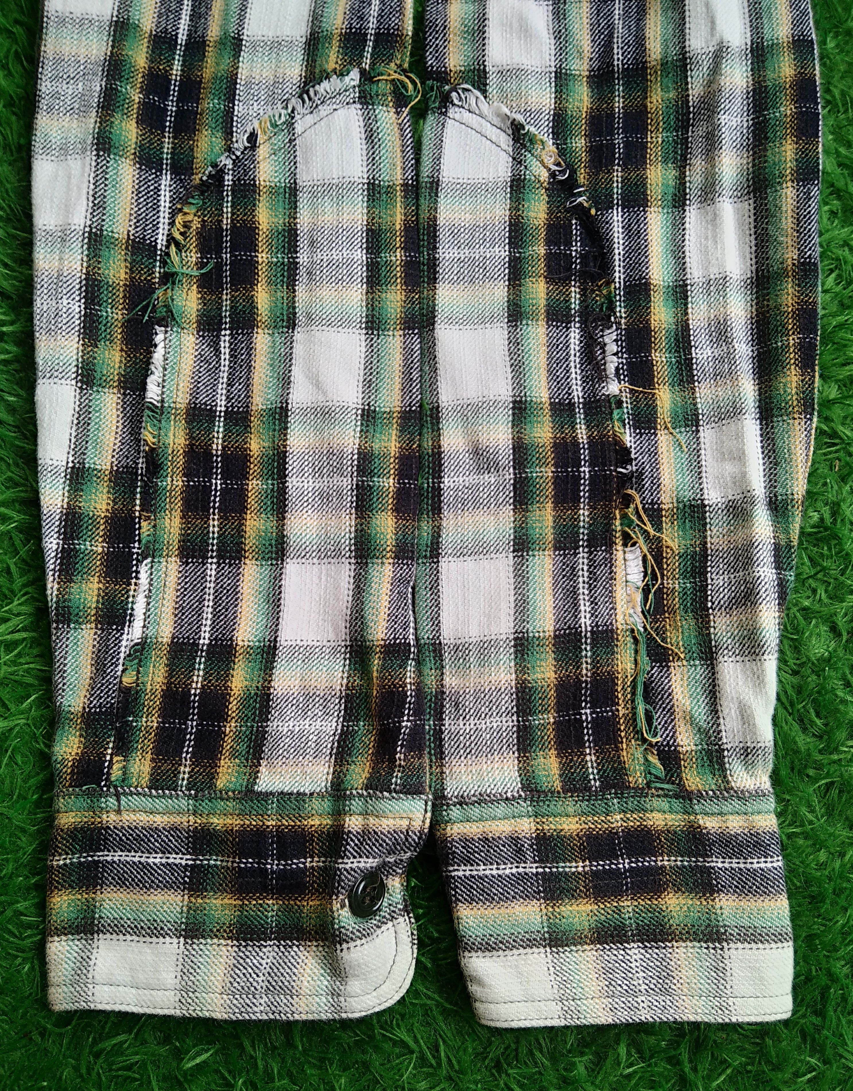 If Six Was Nine × Japanese Brand VTG BAL. INC ©2008 Distressed Plaid Flannel Shirt Size US XL / EU 56 / 4 - 10 Thumbnail