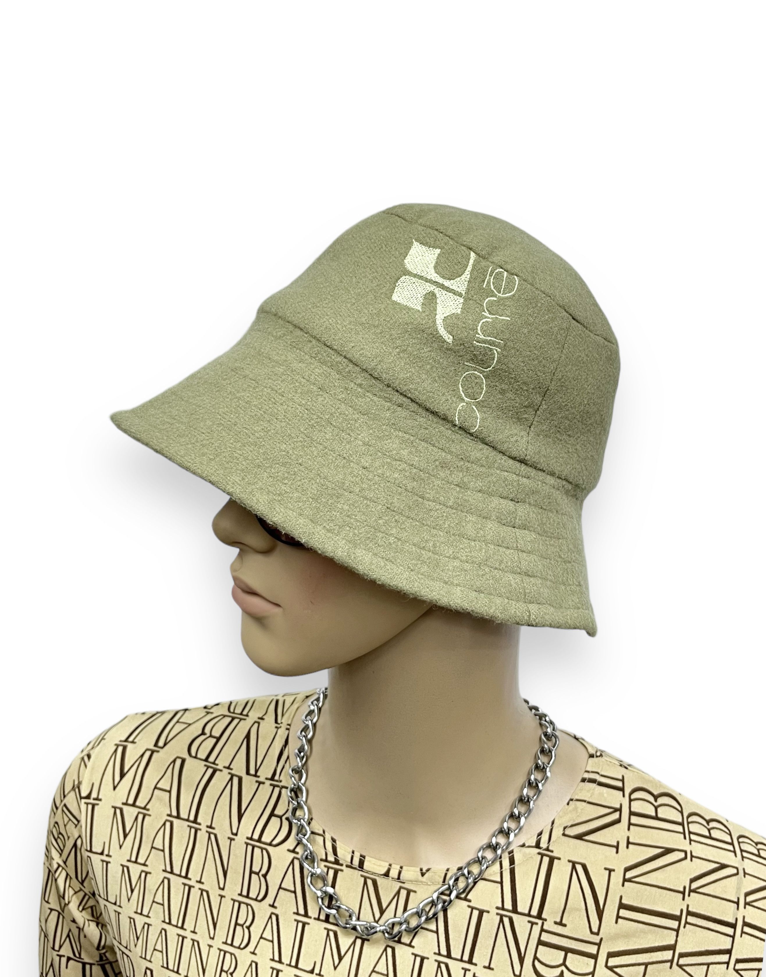 Courreges Vintage 80’s COURREGES Lambswool Bucket Hat Made In Italy Size ONE SIZE - 1 Thumbnail