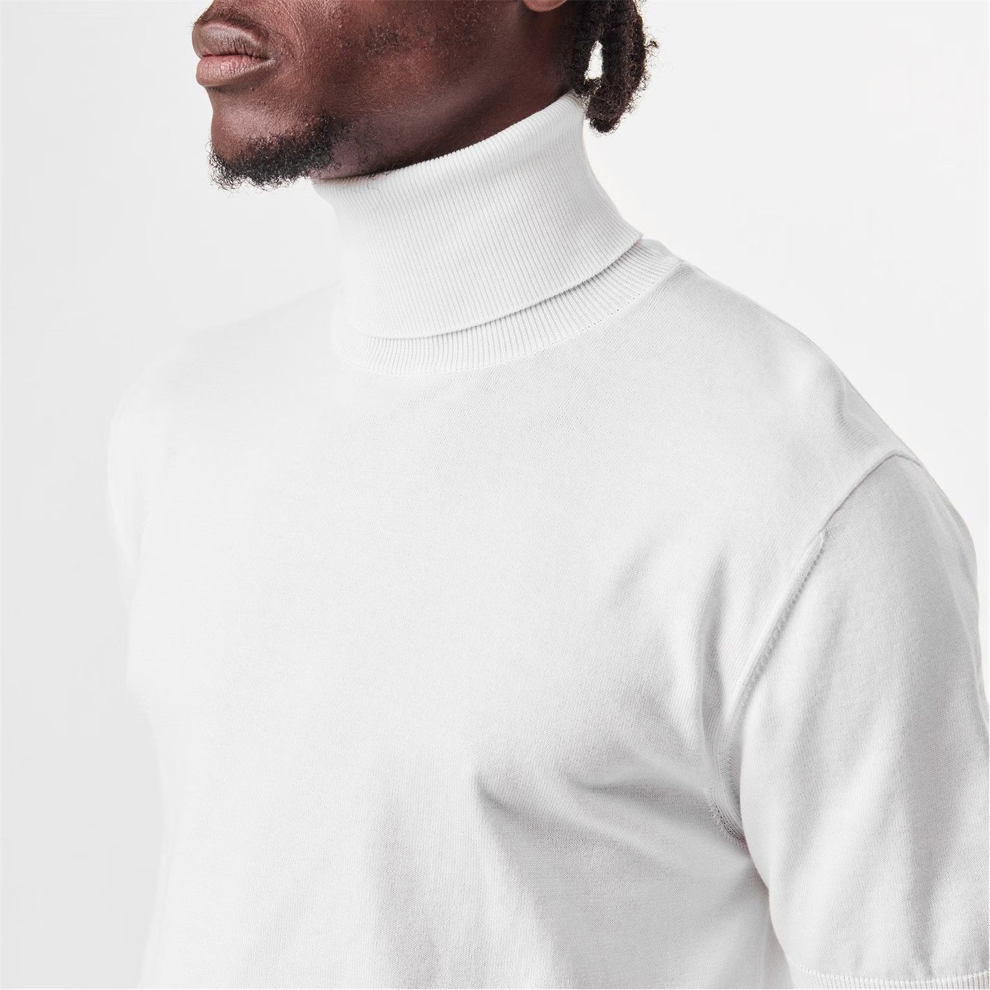 Dolce & Gabbana o1g2r1mq0426 Short Sleeve Turtleneck Knitted Top in White Size US M / EU 48-50 / 2 - 5 Thumbnail