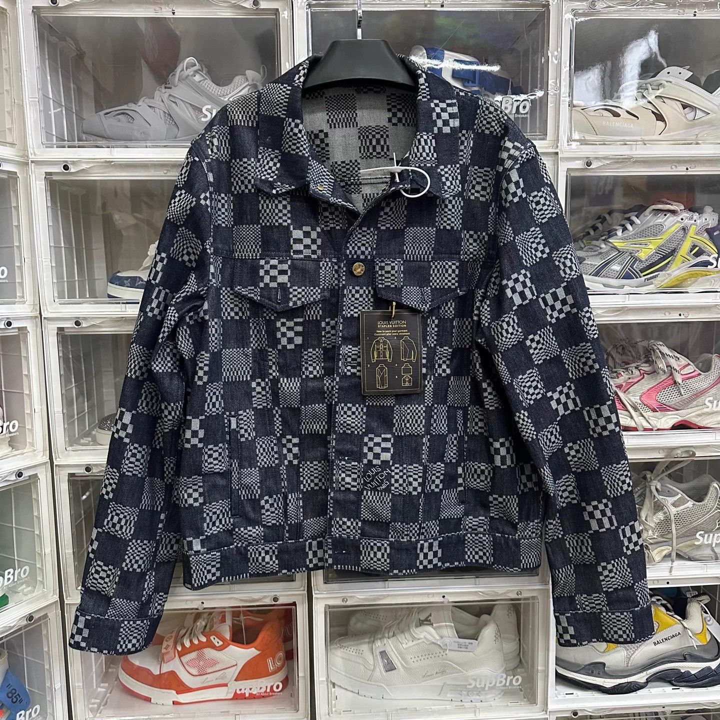 Louis Vuitton Checkered Single-Breasted Casual Long-Sleeve Denim Jacket Size US XXL / EU 58 / 5 - 1 Thumbnail