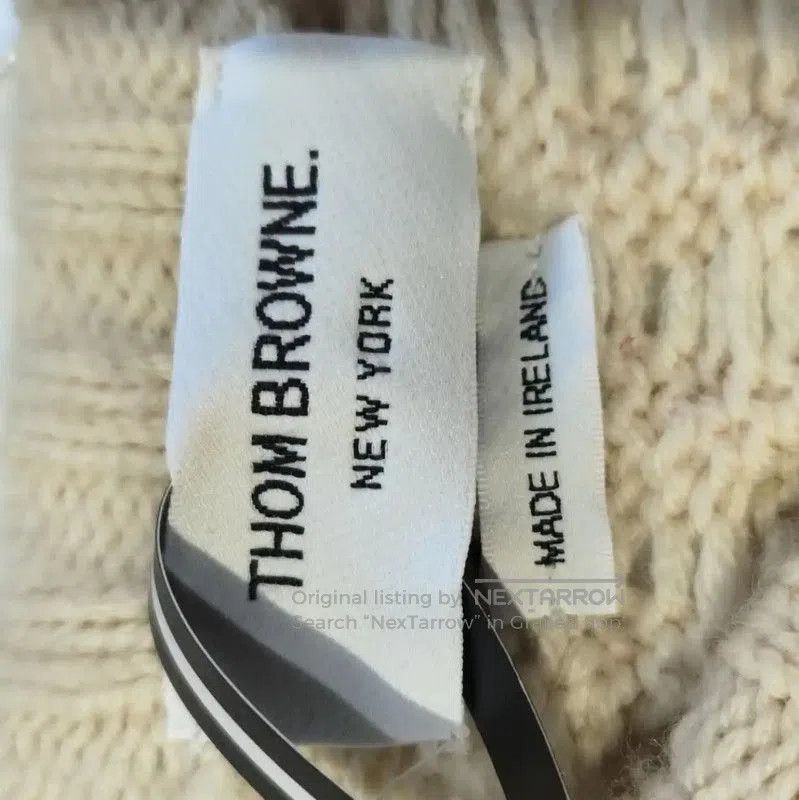 Thom Browne Thom Browne Ladies' Cream Wool Sweater . Size XS / US 0-2 / IT 36-38 - 3 Thumbnail