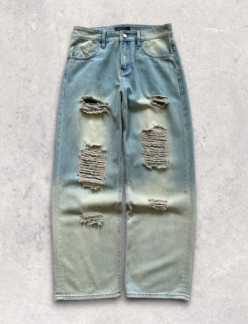 Kapital Y2K distressed wide leg jeans Size US 30 / EU 46 - 2 Thumbnail