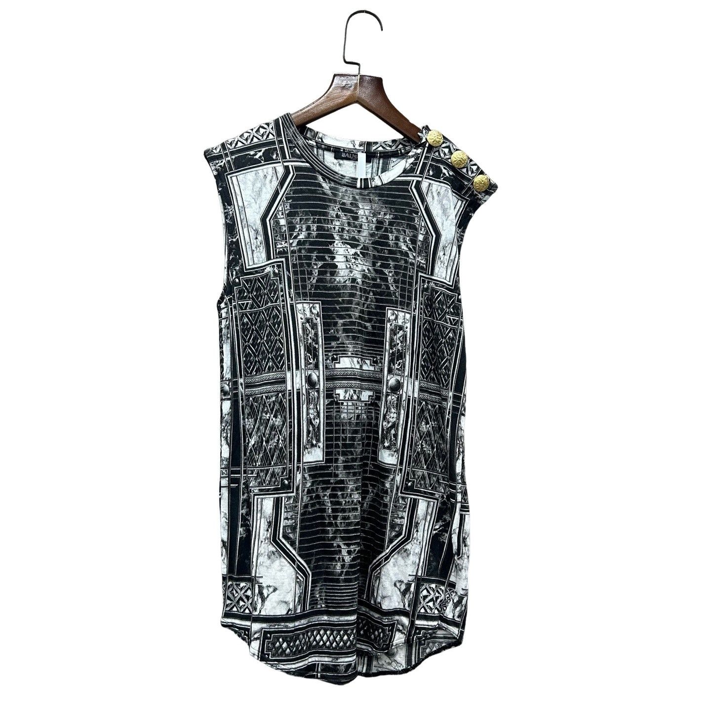 Balmain Balmain Patterned Sleeveless Dress Size 40 Size M / US 6-8 / IT 42-44 - 1 Thumbnail
