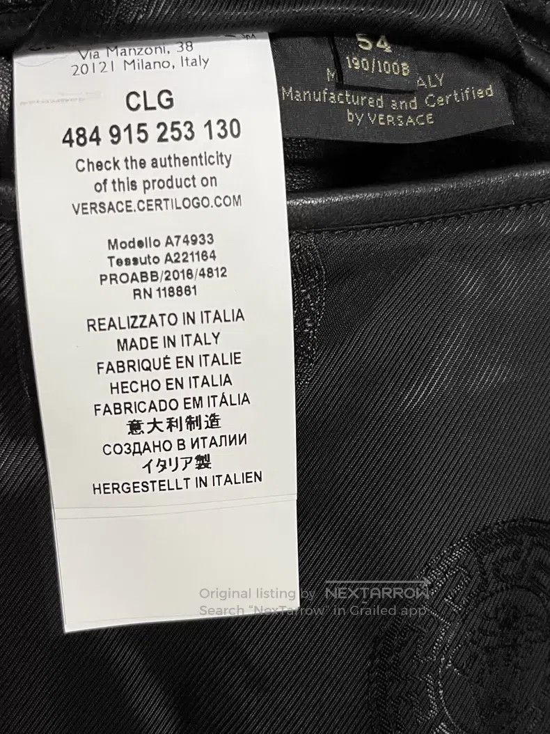 Versace Versace Leather coat Size US XXL / EU 58 / 5 - 7 Thumbnail