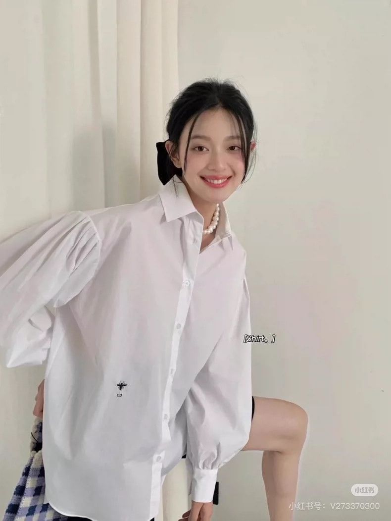 Dior Dior Classic little bee white shirt Size XXS / US 00 / IT 34 - 8 Thumbnail