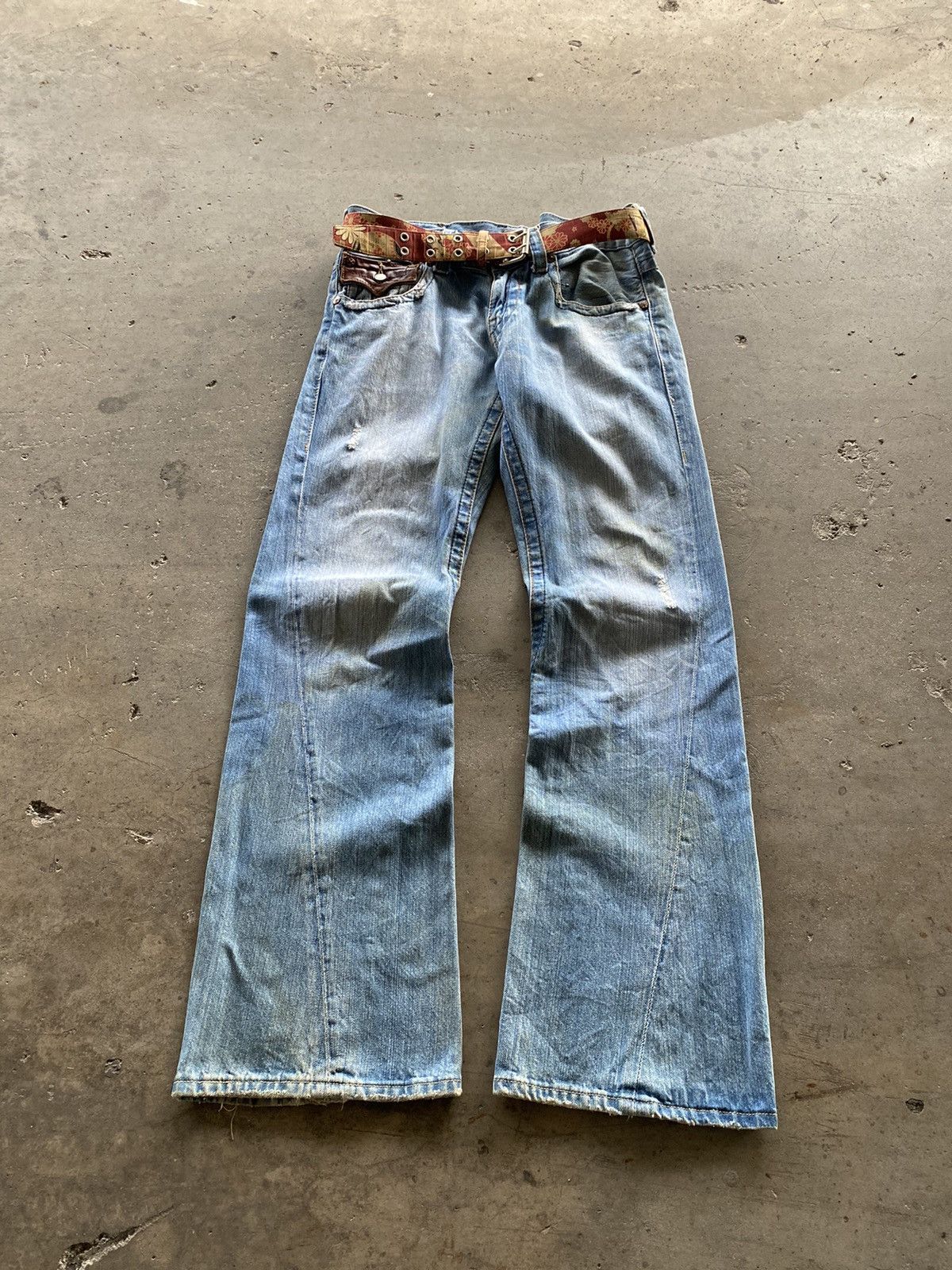 True Religion 2000s - True Religion Flared Denim Pants Size US 34 / EU 50 - 2 Thumbnail