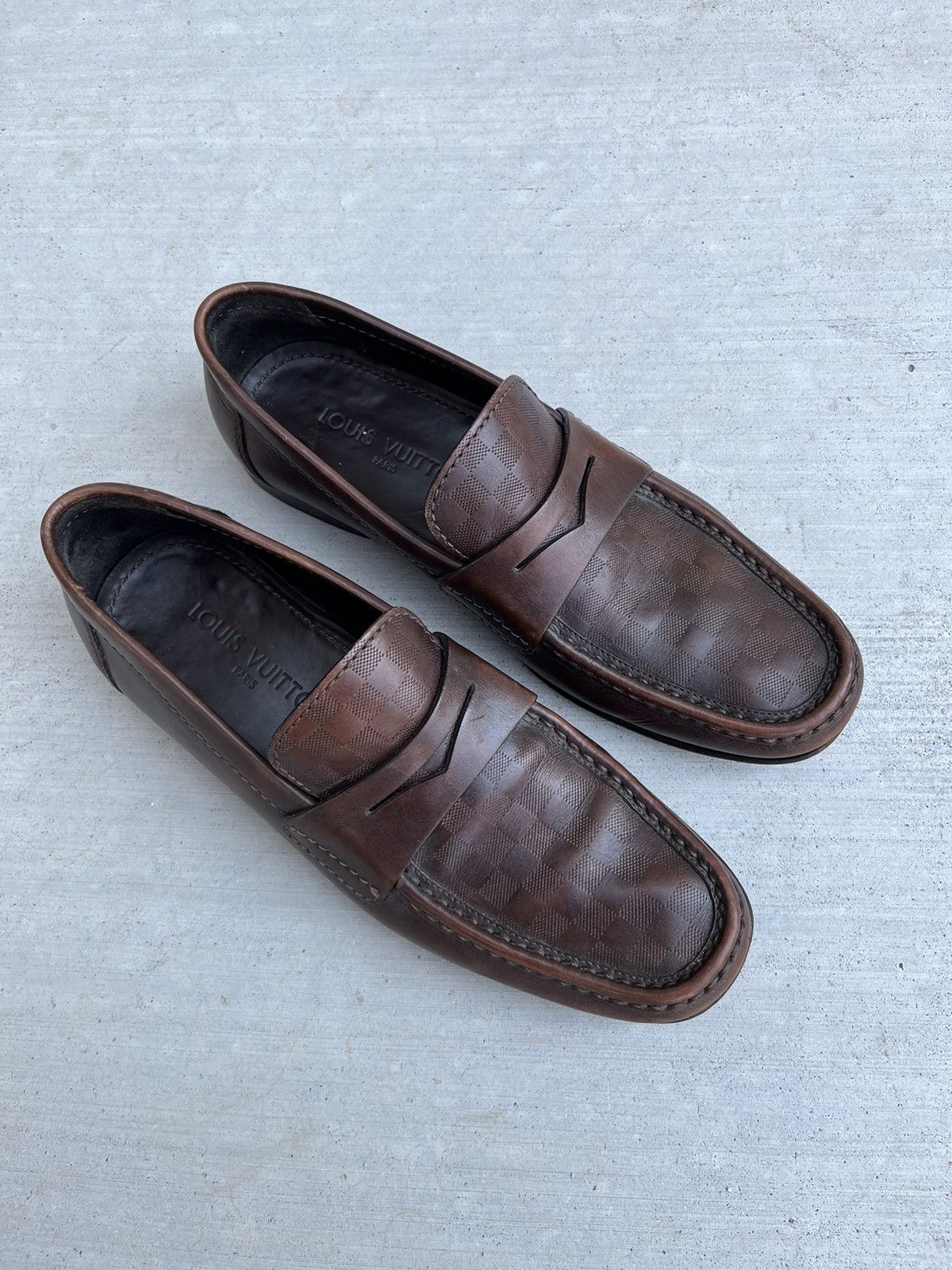 Louis Vuitton Louis Vuitton Damier Loafers 🟫⬜️ Size US 6 / EU 39 - 2 Thumbnail
