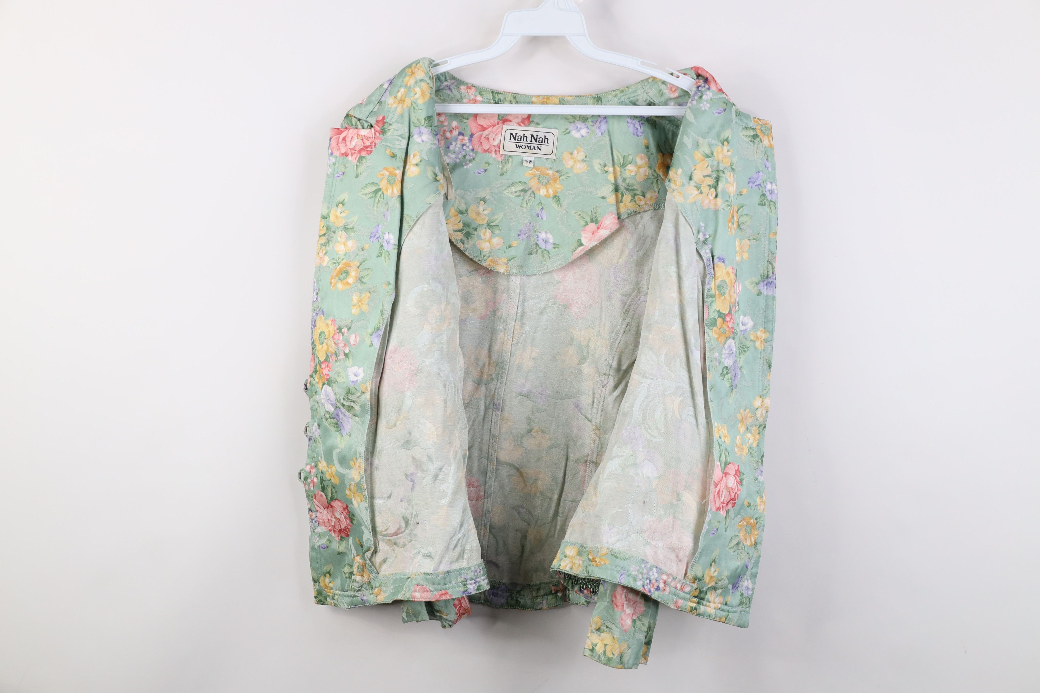 Vintage Vintage 90s Streetwear Floral Evening Blazer Jacket USA Size XXL / US 16-18 / IT 52-54 - 8 Thumbnail